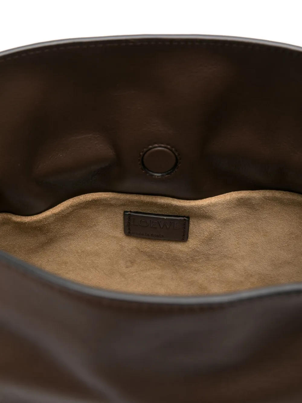LOEWE Flamenco leren clutch Bruin