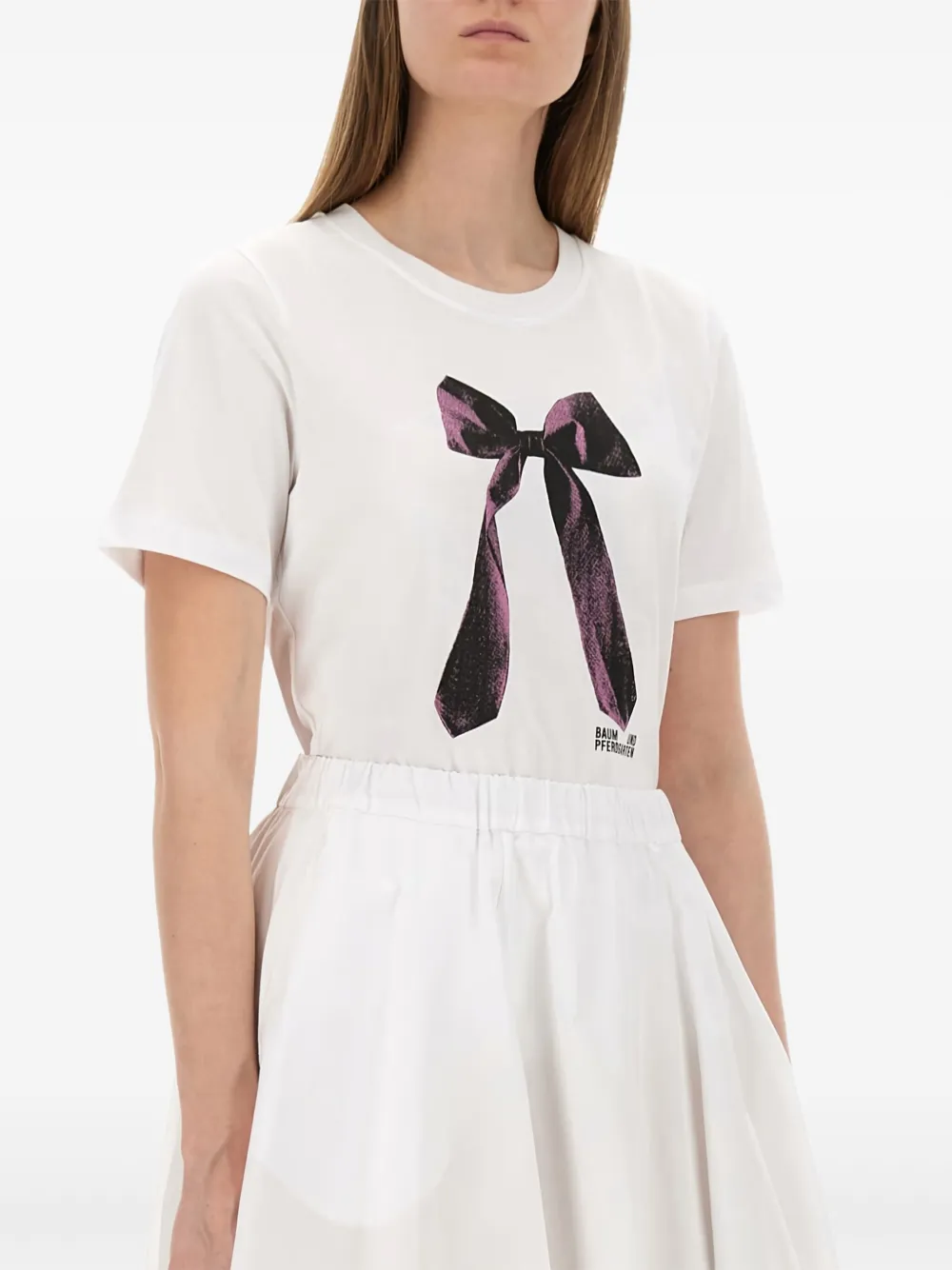 Baum Und Pferdgarten Jawo bow-print cotton T-shirt Wit