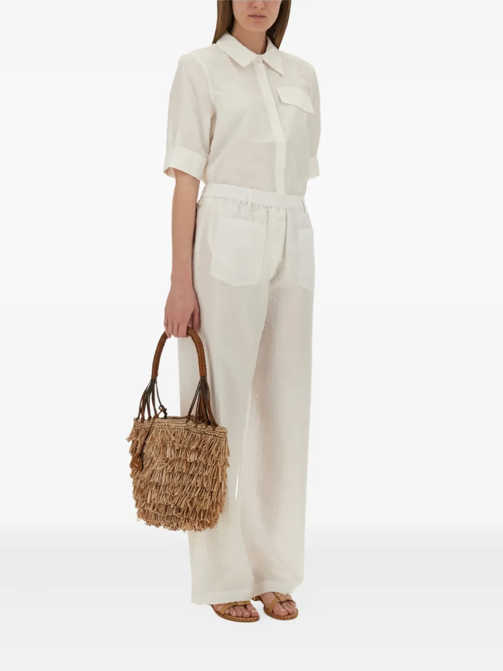 Baum Und Pferdgarten pocket-detail elastic-waist trousers - Wit