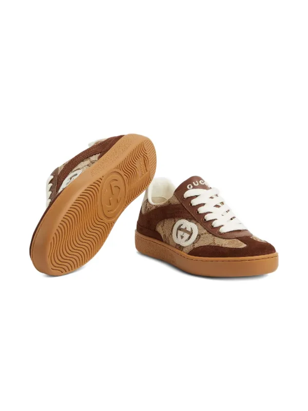 Gucci Kids GGモノグラム スニーカー | ブラウン | FARFETCH JP