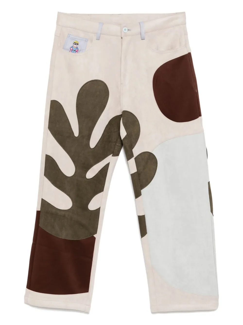 KidSuper suede patchwork trousers | Neutrals | Image 1