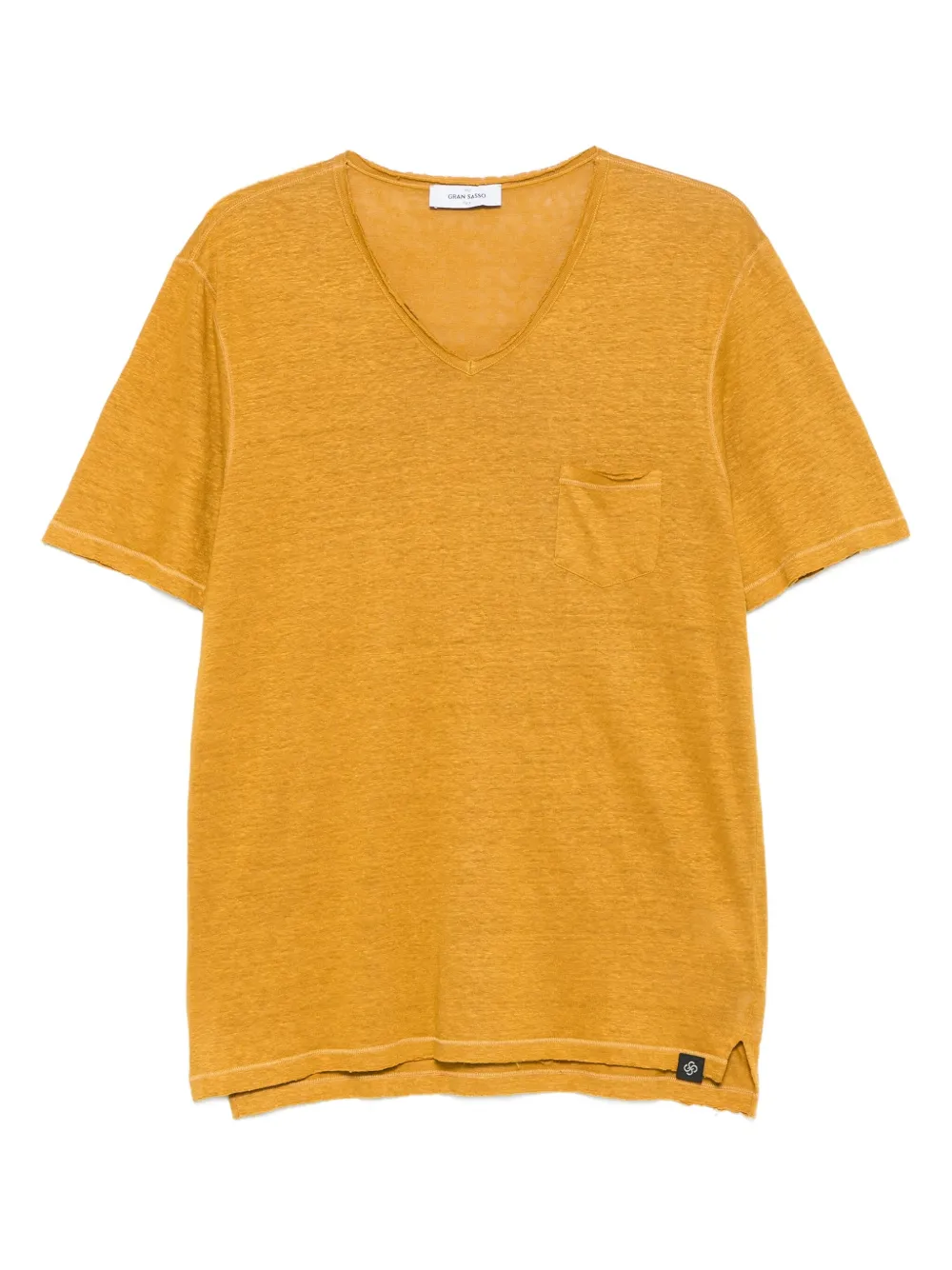 Gran Sasso pocket V-neck T-shirt | Yellow | Image 1
