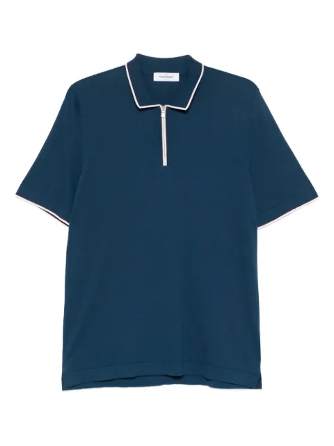 Gran Sasso zip-neck cotton polo shirt