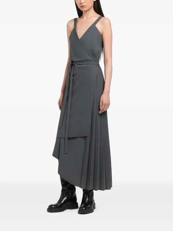 knee length dresses for ladies Ophelia Wrap Midi Dress Chocolate / XL by Sugarlips