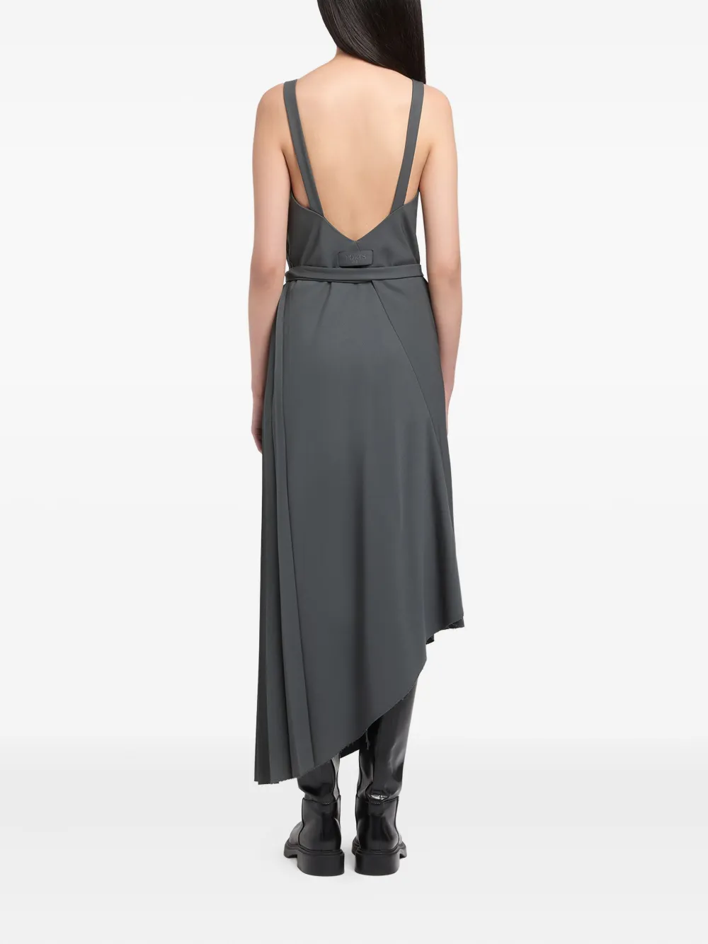 Ports 1961 Asymmetrische wikkeljurk Grijs