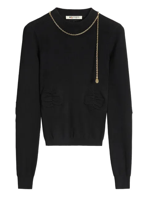 Ports 1961 chain-embellished top