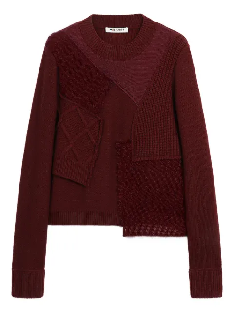 Ports 1961 patchwork wool sweater