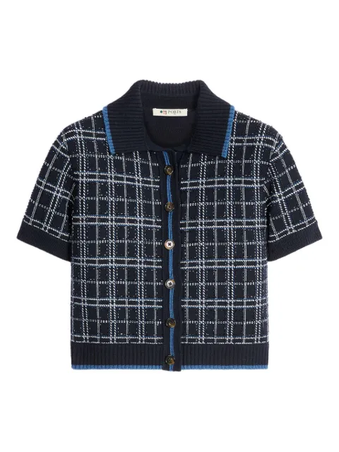 Ports 1961 توب بأكمام قصيرة ونقش كاروهات