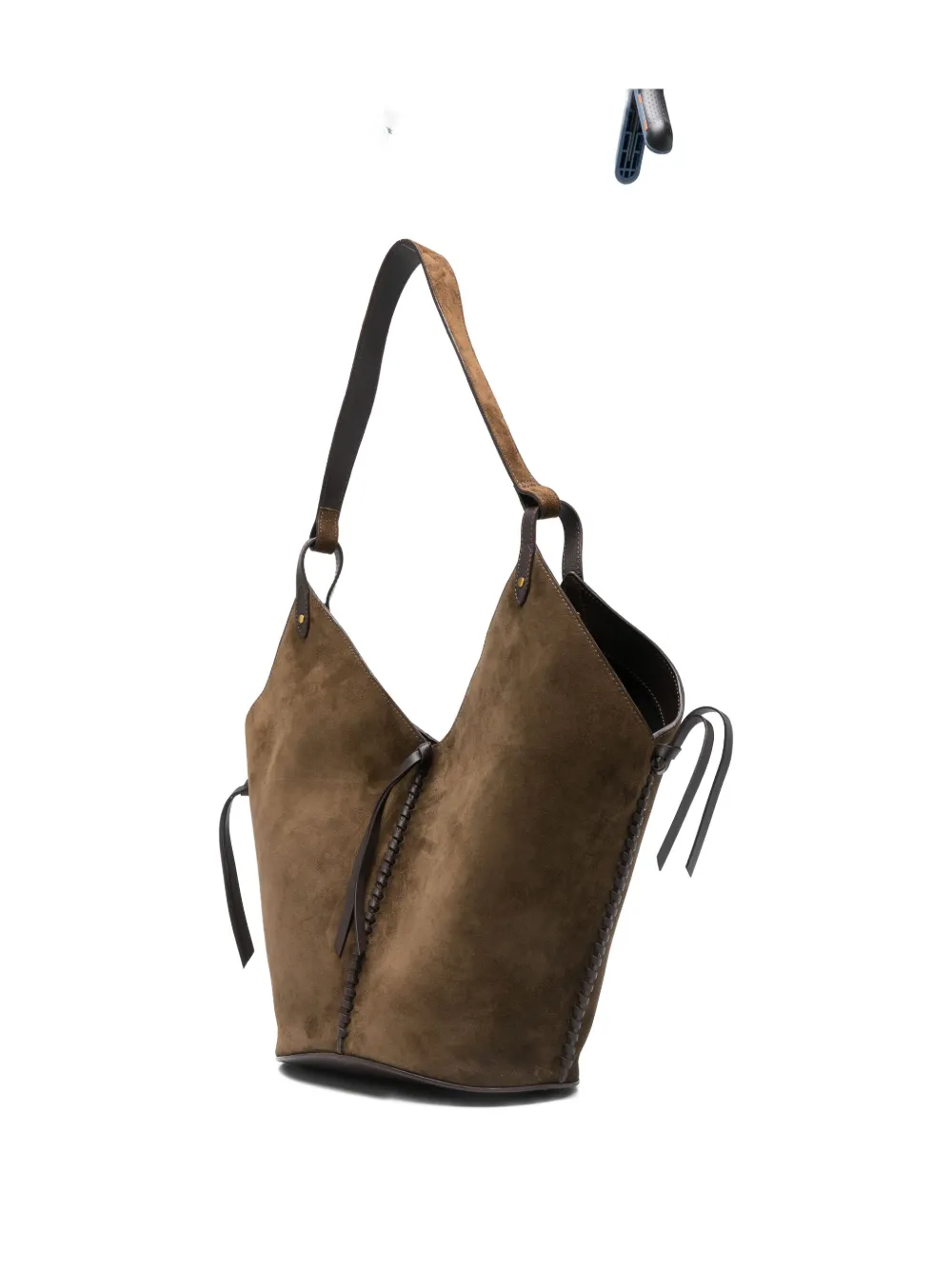 ISABEL MARANT Tampa cotton-suede tote bag Bruin