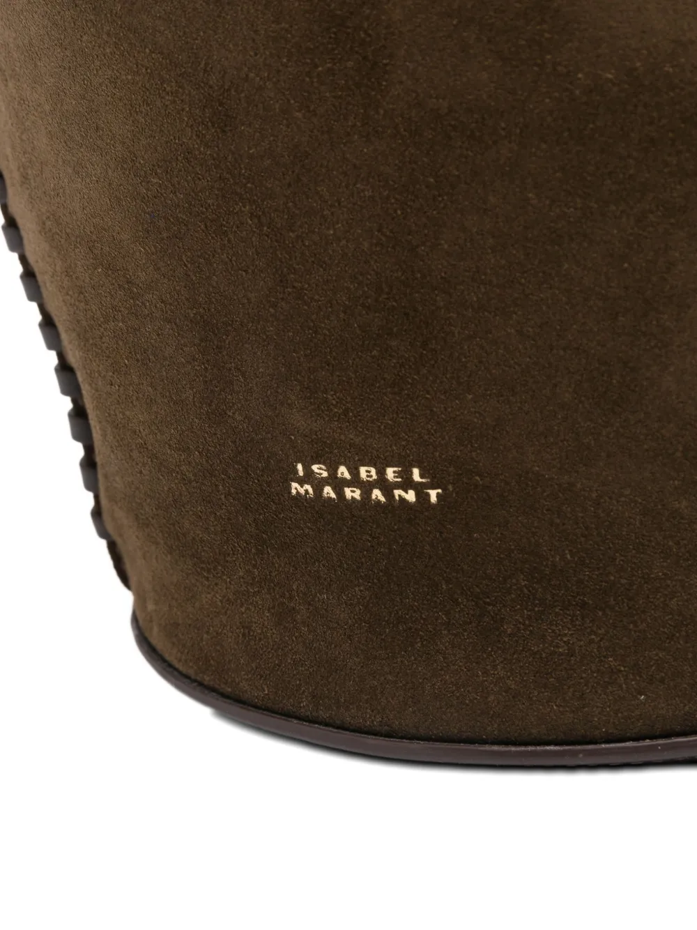 ISABEL MARANT Tampa cotton-suede tote bag Bruin