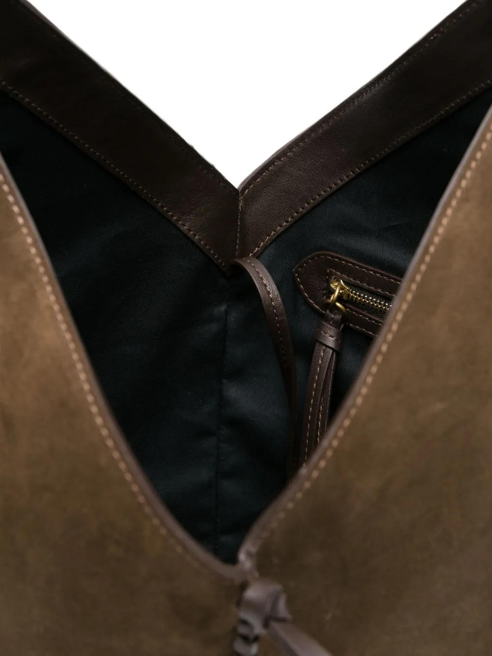 ISABEL MARANT Tampa cotton-suede tote bag Bruin