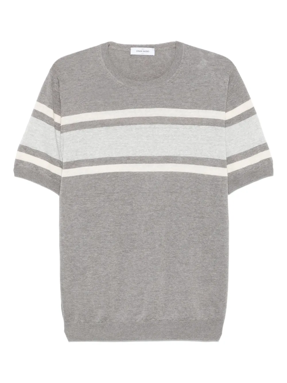 Gran Sasso stripe-detail T-shirt | Grey | Image 1