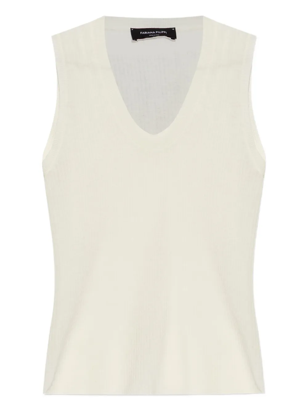 Fabiana Filippi ribbed tank top Wit