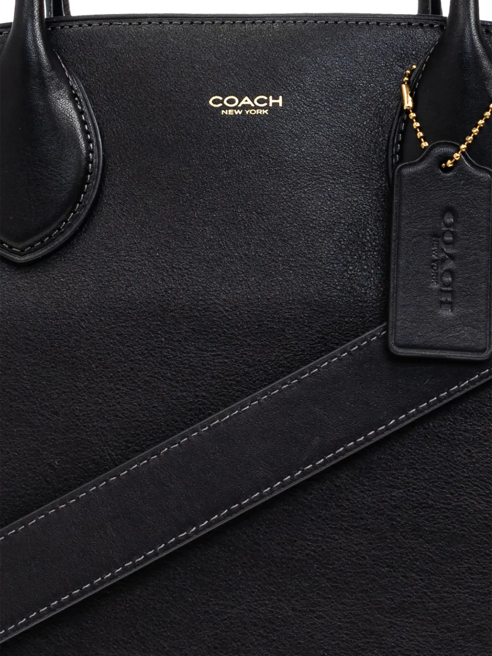 Coach Empire leren shopper met handgreep Zwart