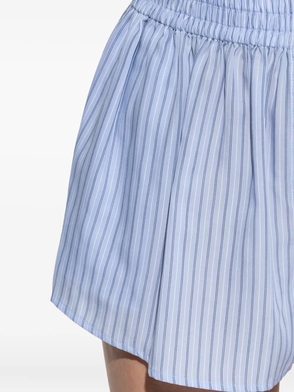 Alexander Wang striped elastic-waist shorts Blauw
