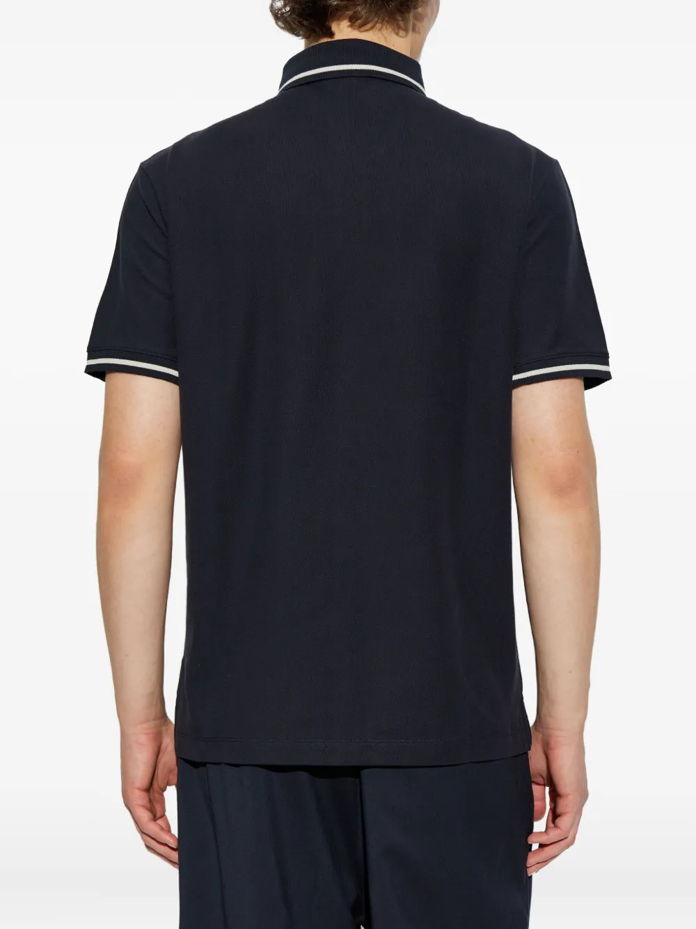 Emporio Armani Poloshirt met contrasterende afwerking Blauw
