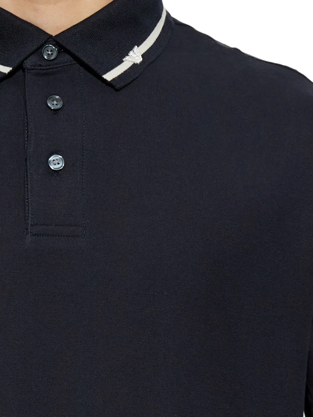Emporio Armani Poloshirt met contrasterende afwerking Blauw