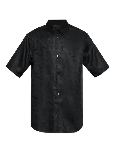 Emporio Armani geometric-pattern short-sleeve shirt