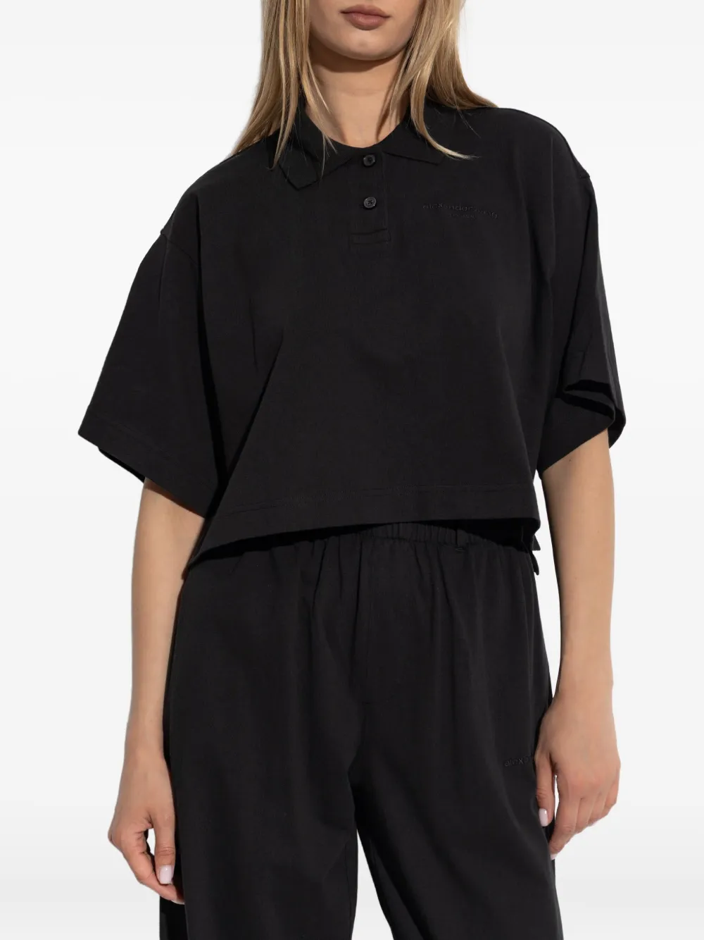 Alexander Wang Poloshirt met korte mouwen Zwart