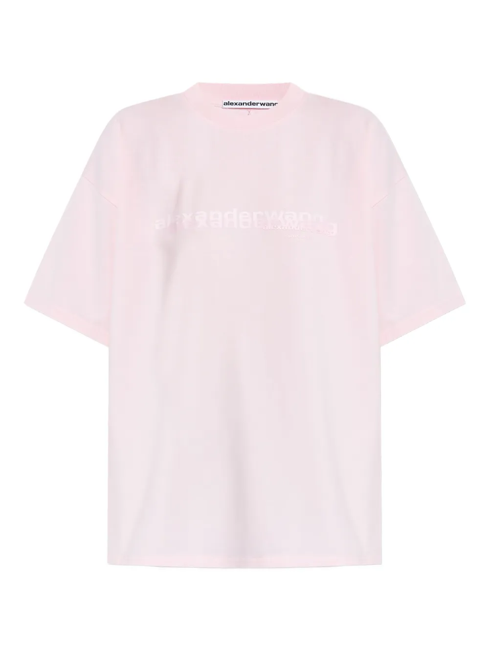 Alexander Wang logo-print T-shirt Roze