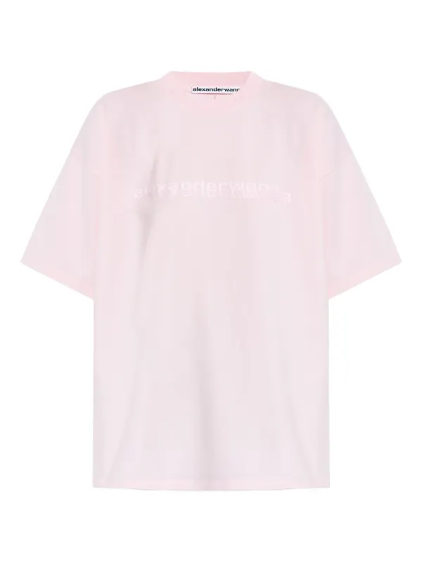 Alexanderwang Tシャツ　ピンク　L Alexander Wang logo-print T-shirt | Pink | FARFETCH