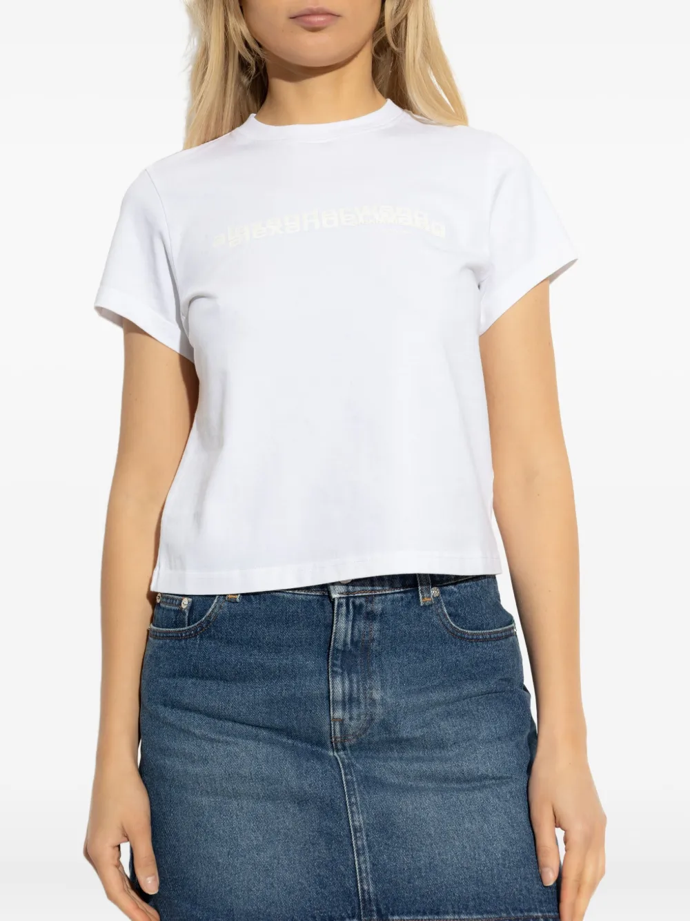Alexander Wang logo-print T-shirt Wit
