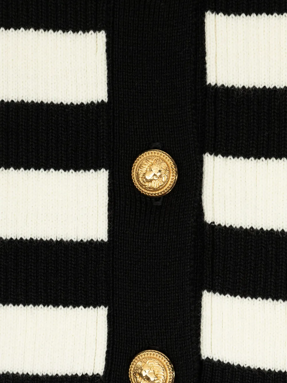 Balmain Kids Gestreept vest met klokmouwen Zwart
