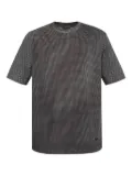Emporio Armani geometric-print cotton T-shirt - Black