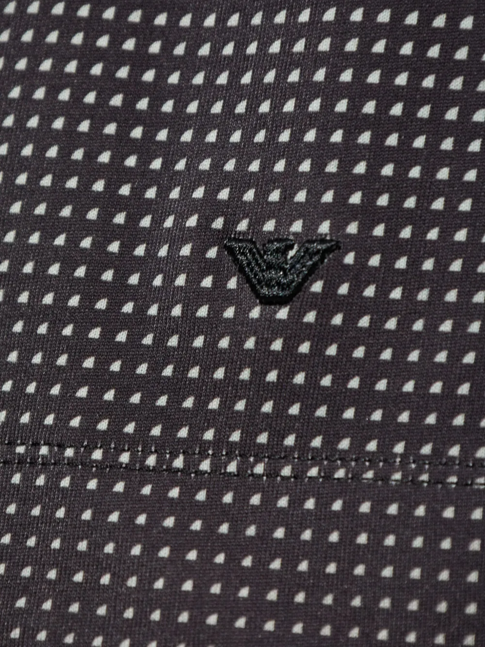 Emporio Armani geometric-print cotton T-shirt Zwart