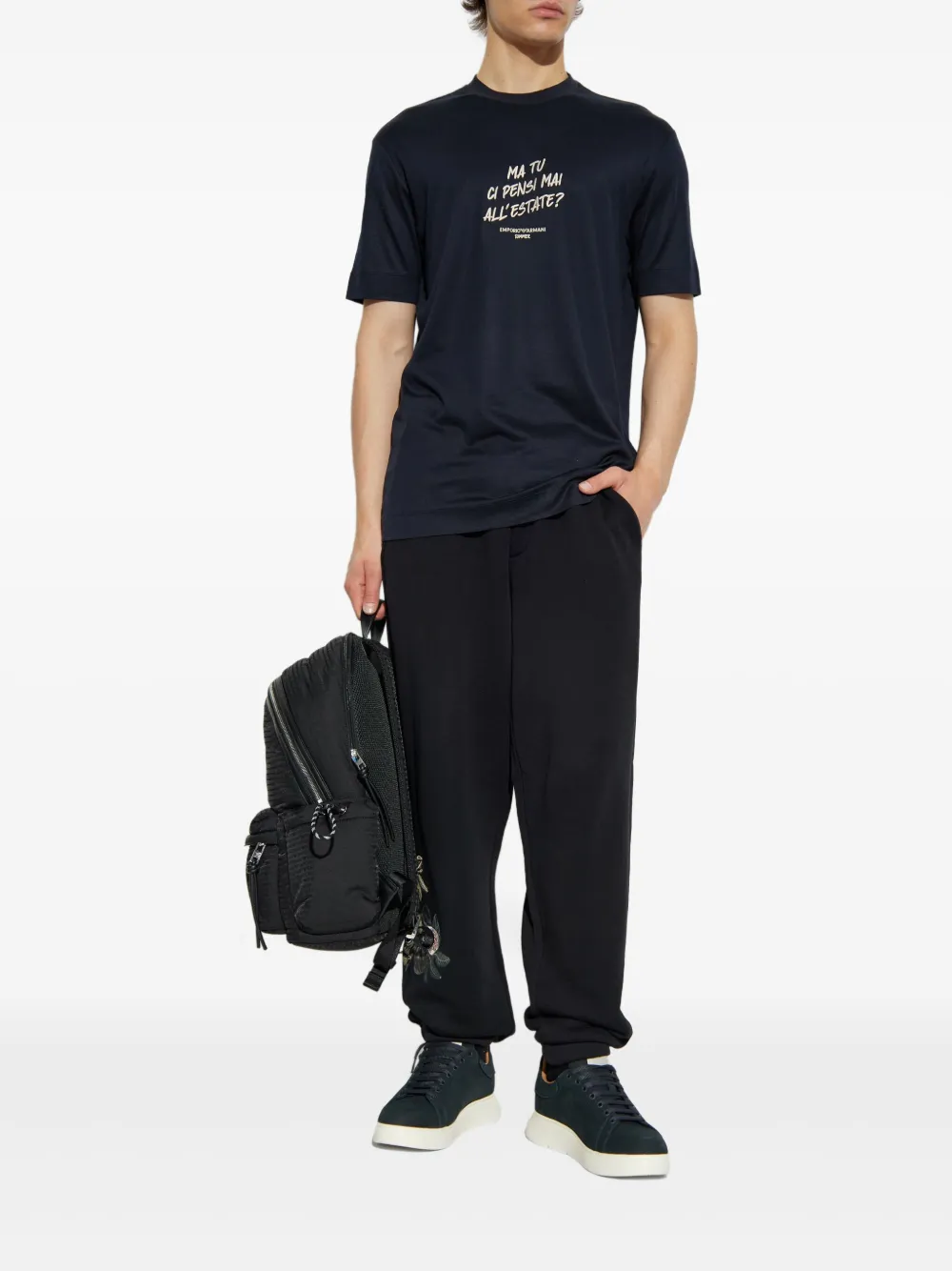 Emporio Armani embroidered-graphic T-shirt | T-Shirts | Image 2