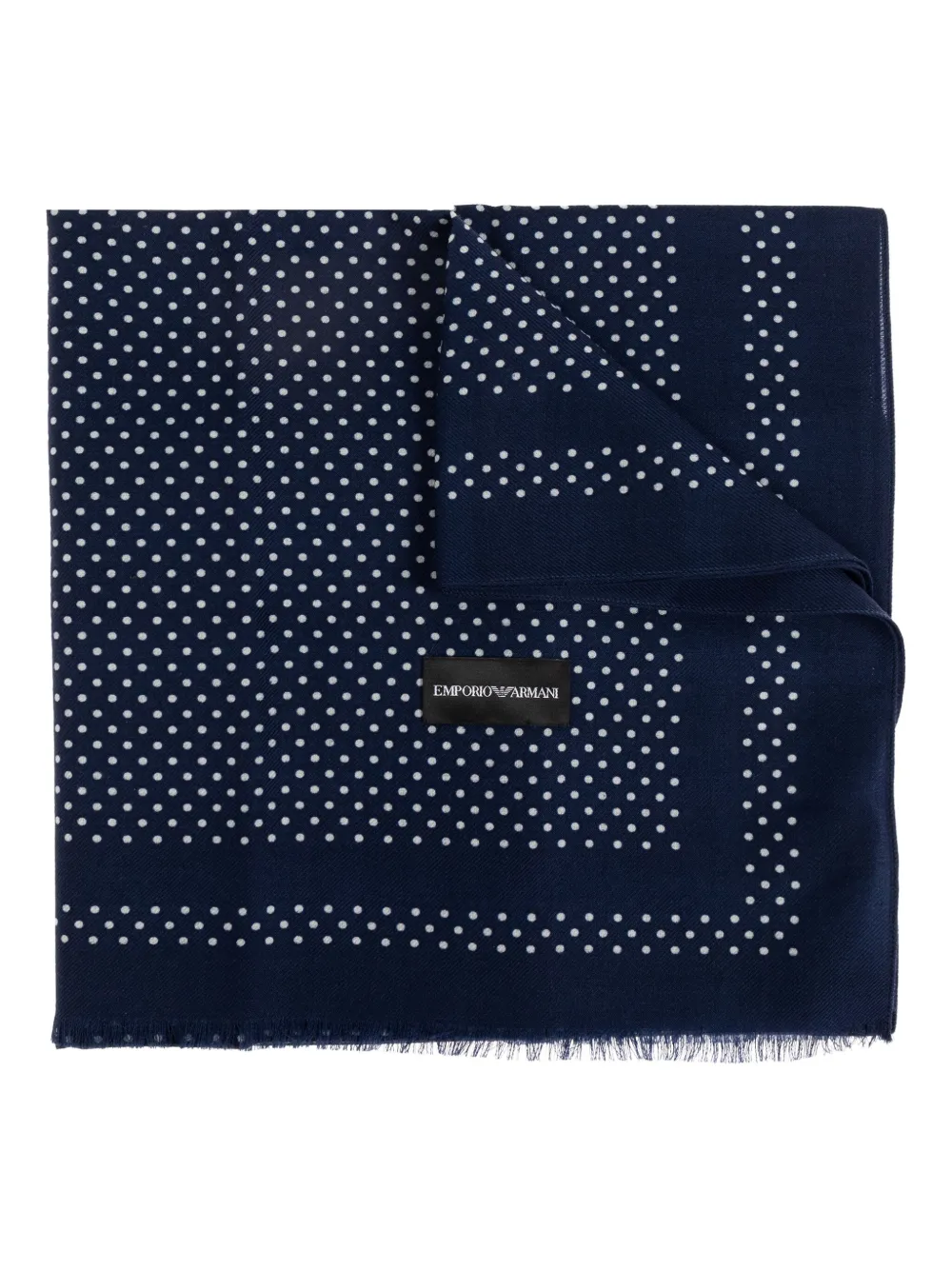 Emporio Armani Sjaal met stippen Blauw