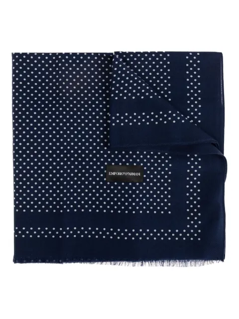 Emporio Armani وشاح صوف منقط