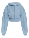 Alexander Wang hooded zip-up top - Blue