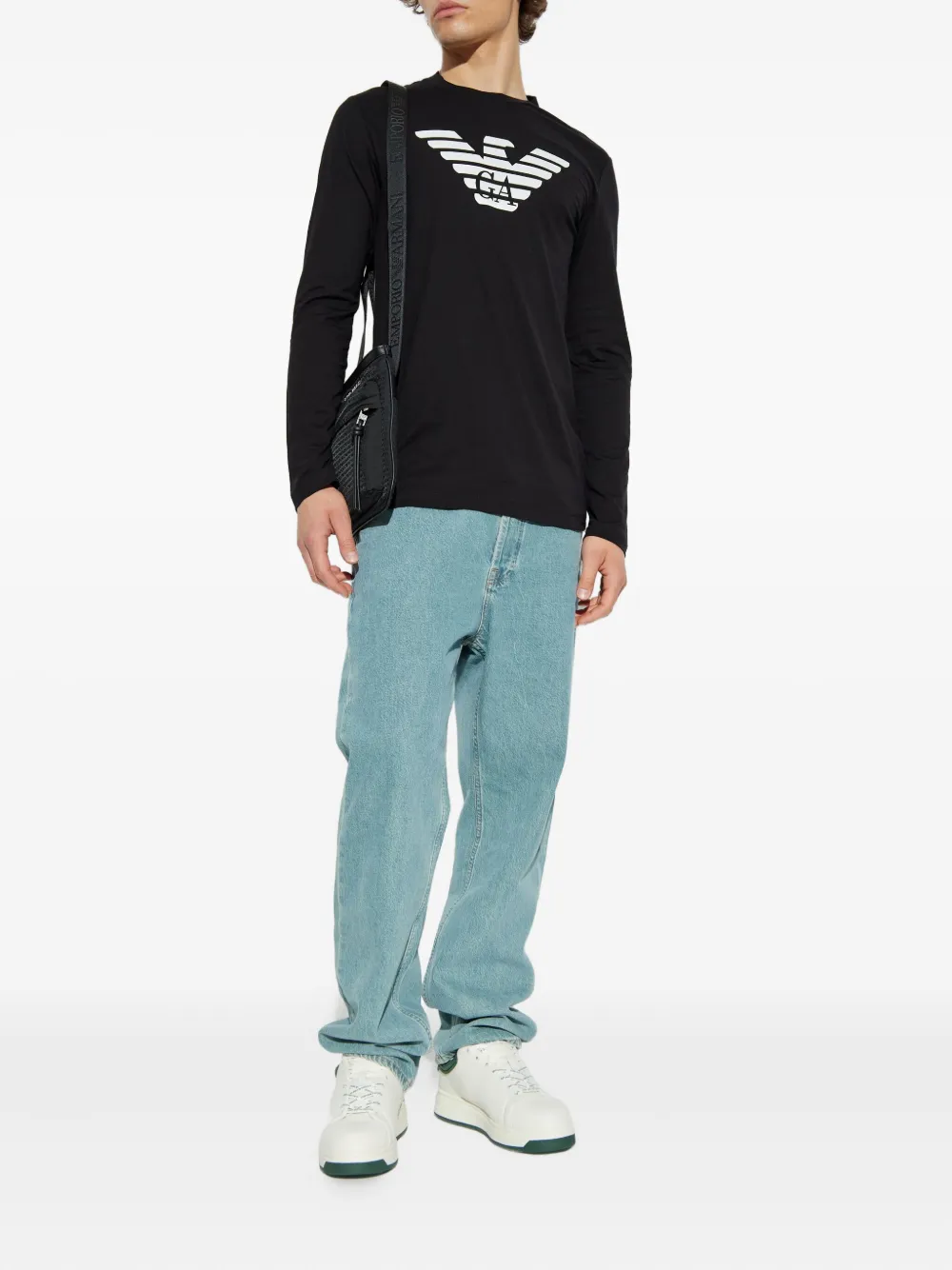 Emporio Armani logo-print long-sleeve T-shirt | T-Shirts | Image 2