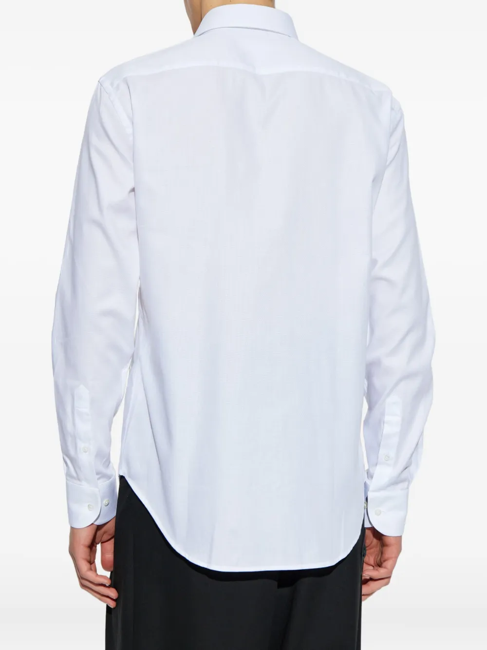Emporio Armani long-sleeve button-up shirt Wit