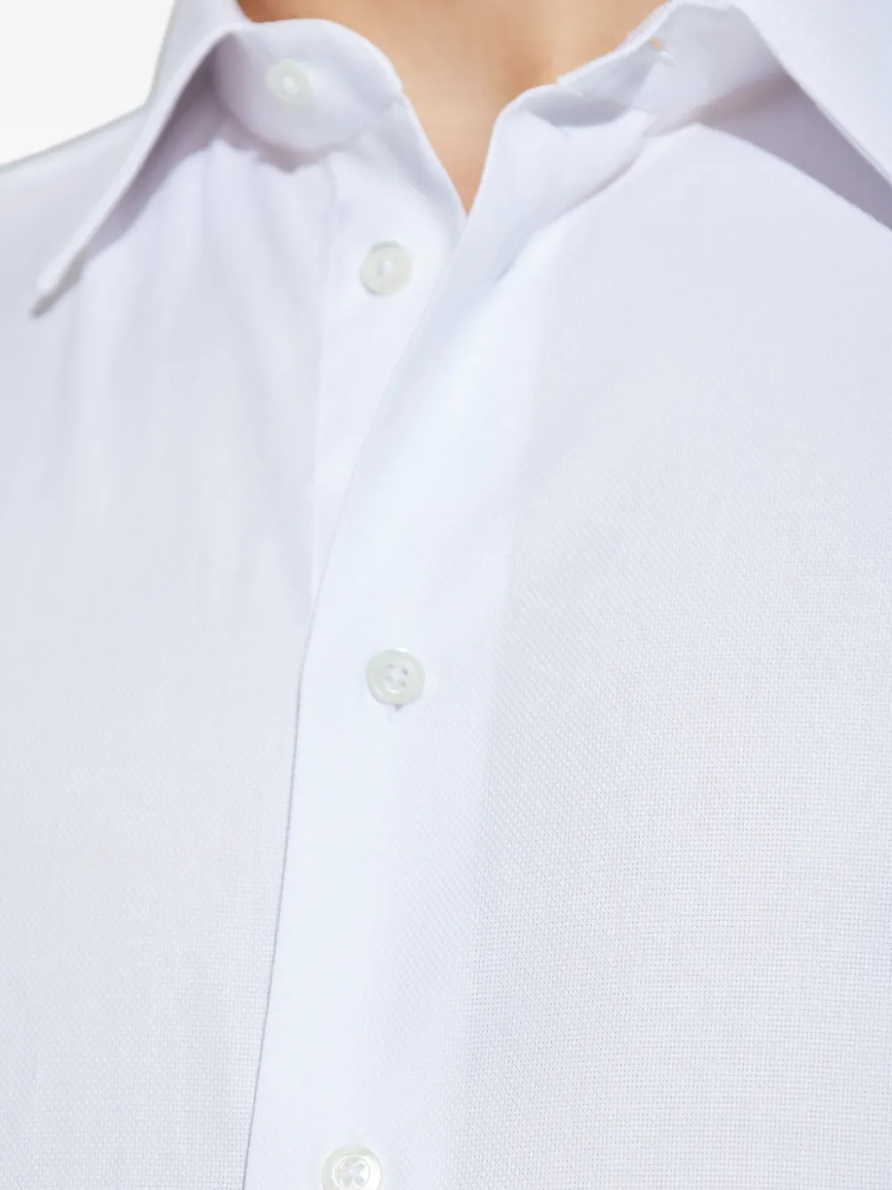 Emporio Armani long-sleeve button-up shirt Wit