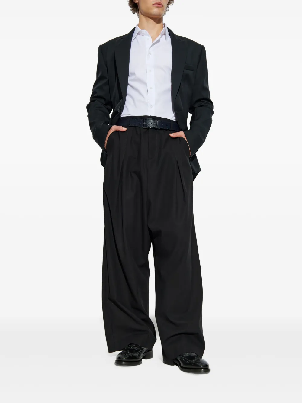 Emporio Armani long-sleeve button-up shirt Wit