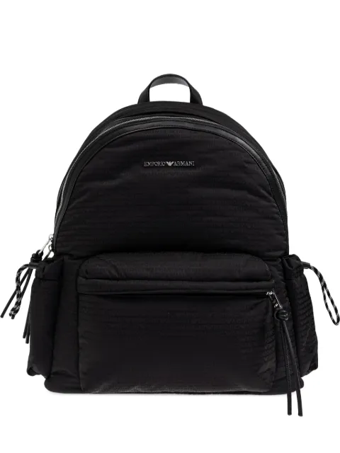 Emporio Armani logo-plaque quilted backpack
