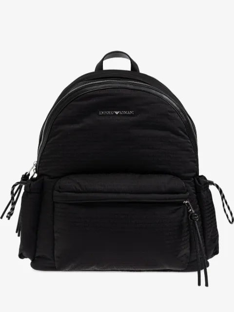 Emporio Armani logo-plaque quilted backpack