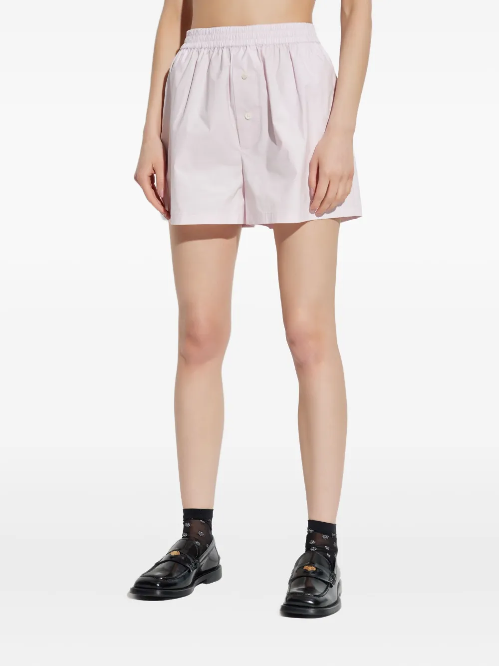 Moschino Shorts met geborduurde gans Roze