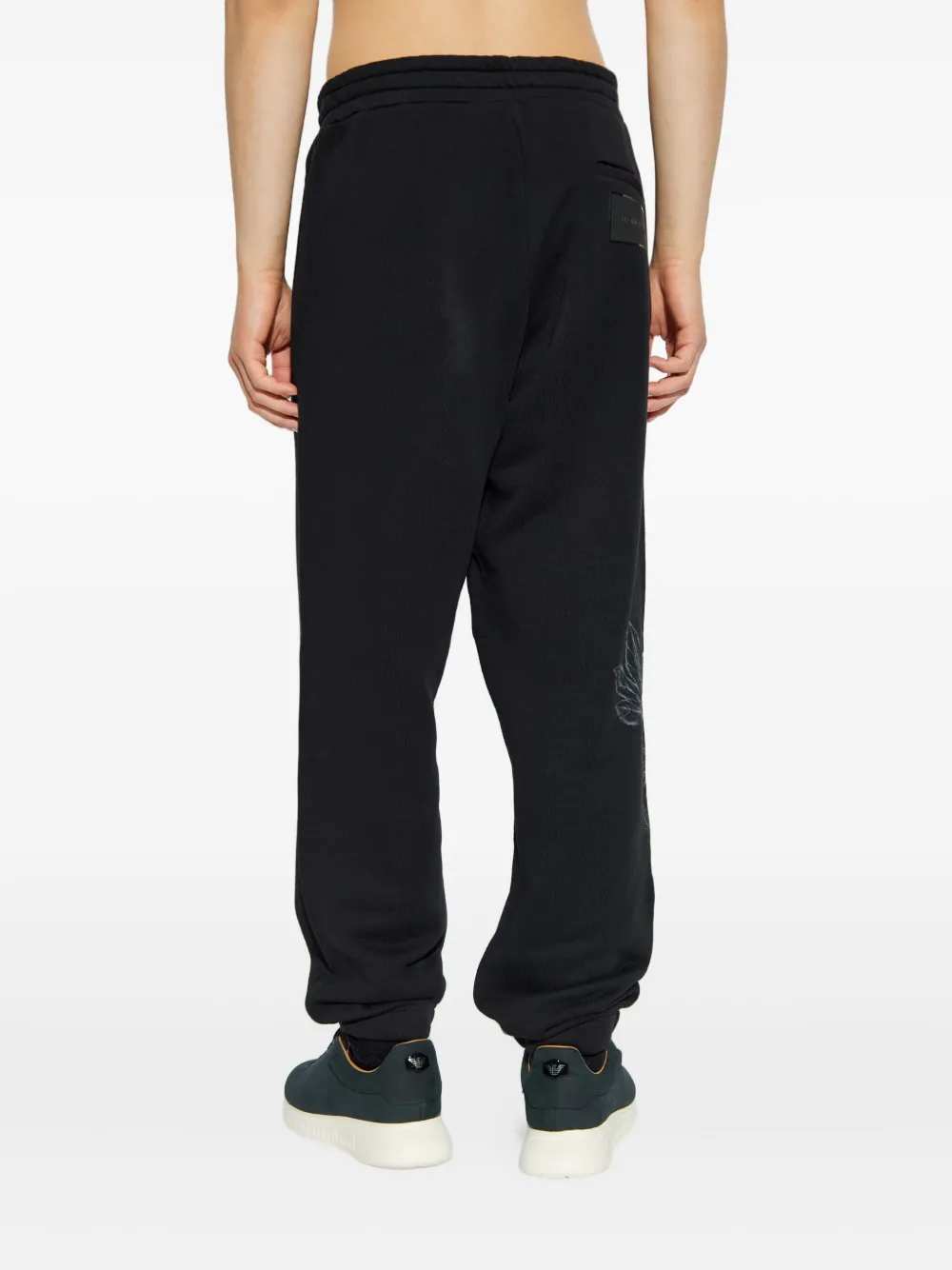 Emporio Armani Trainingsbroek met bloemenprint Zwart