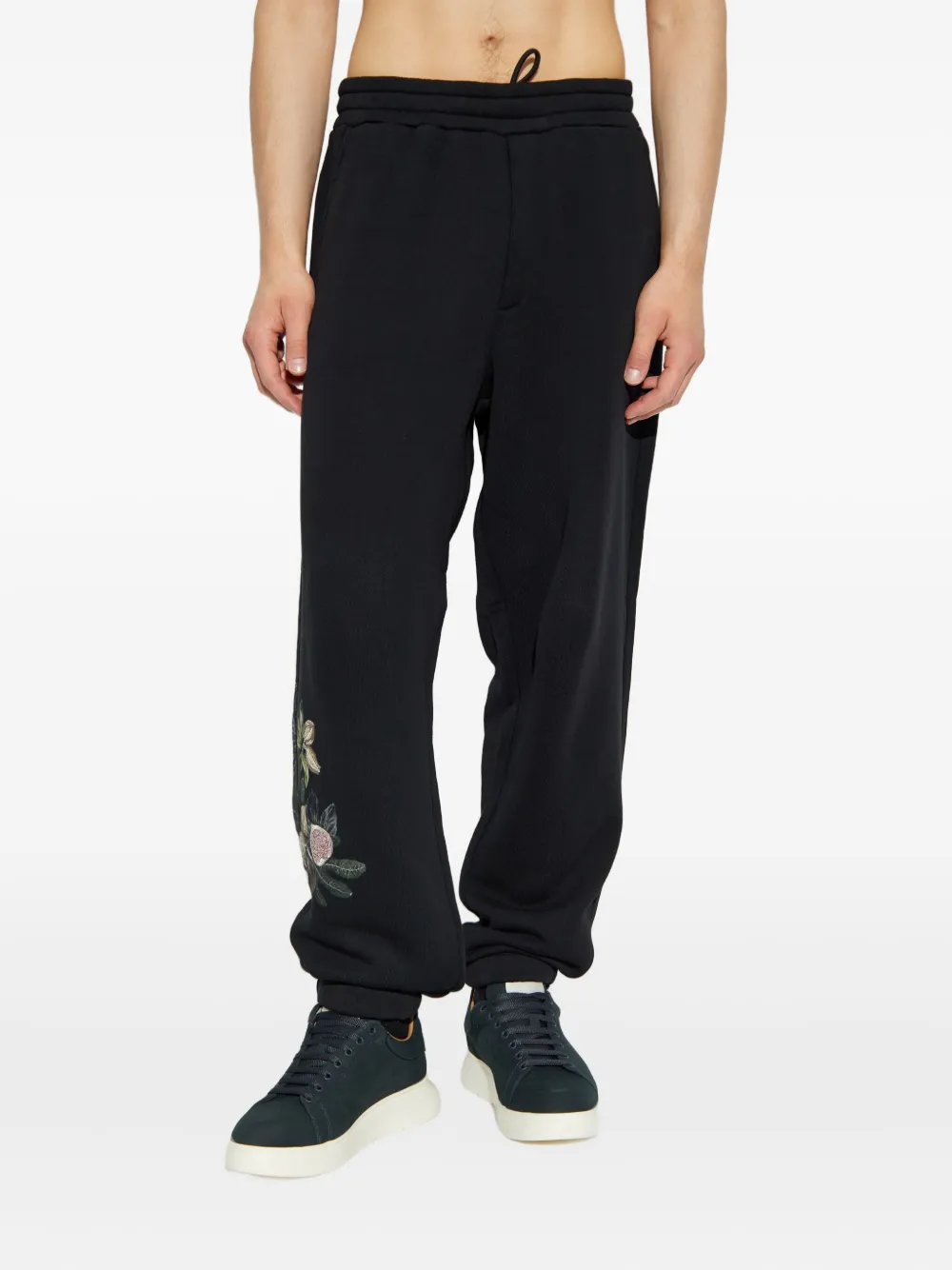 Emporio Armani Trainingsbroek met bloemenprint Zwart