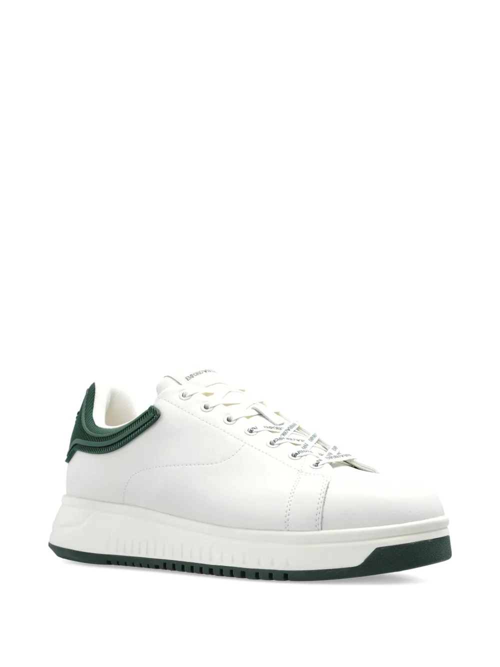 Emporio Armani logo-appliqué sneakers Wit