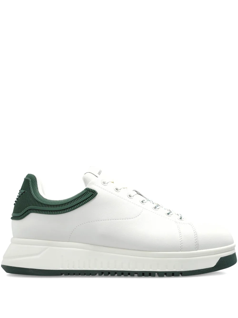 Emporio Armani logo-appliqué sneakers Wit