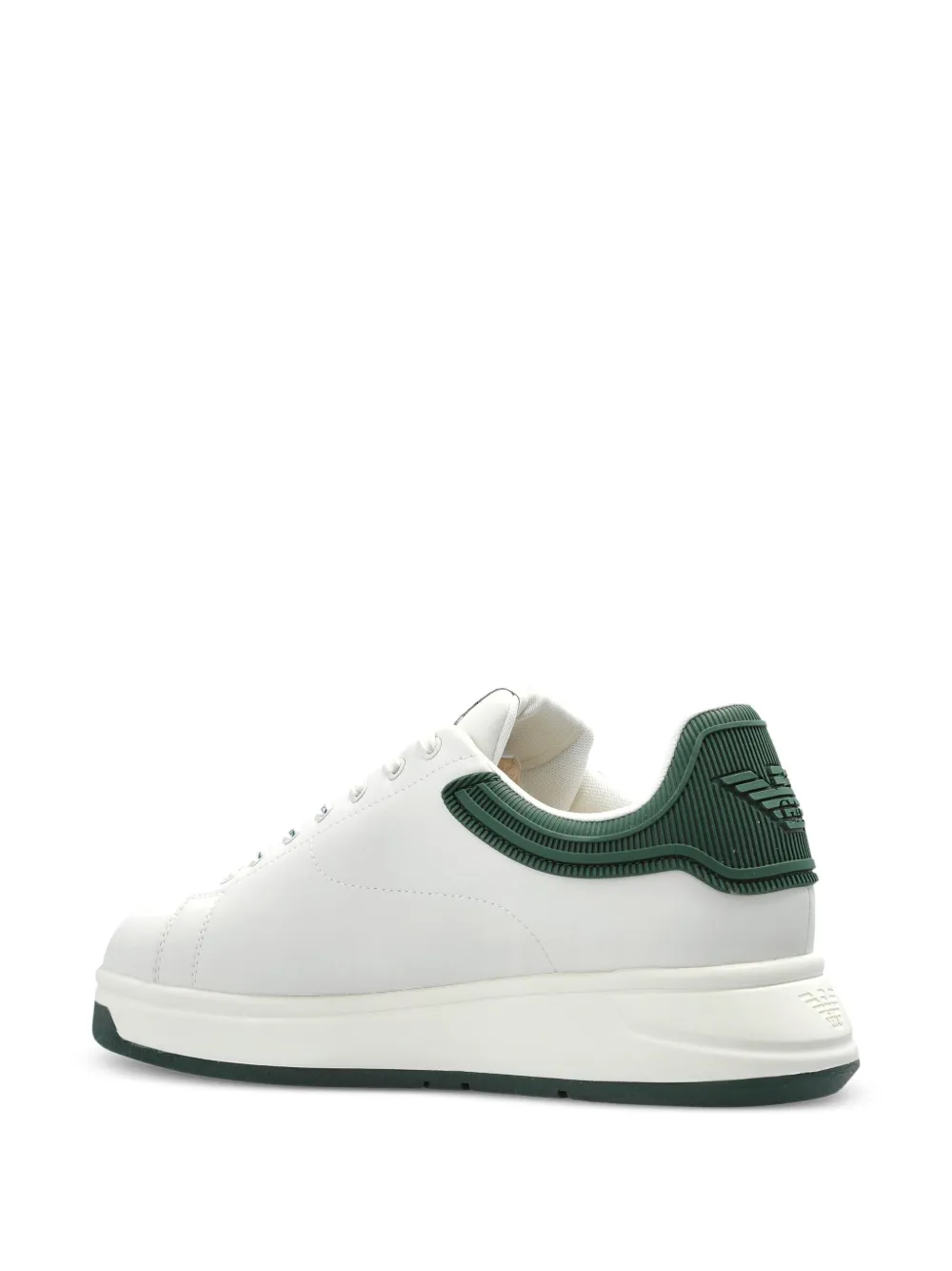 Emporio Armani logo-appliqué sneakers Wit