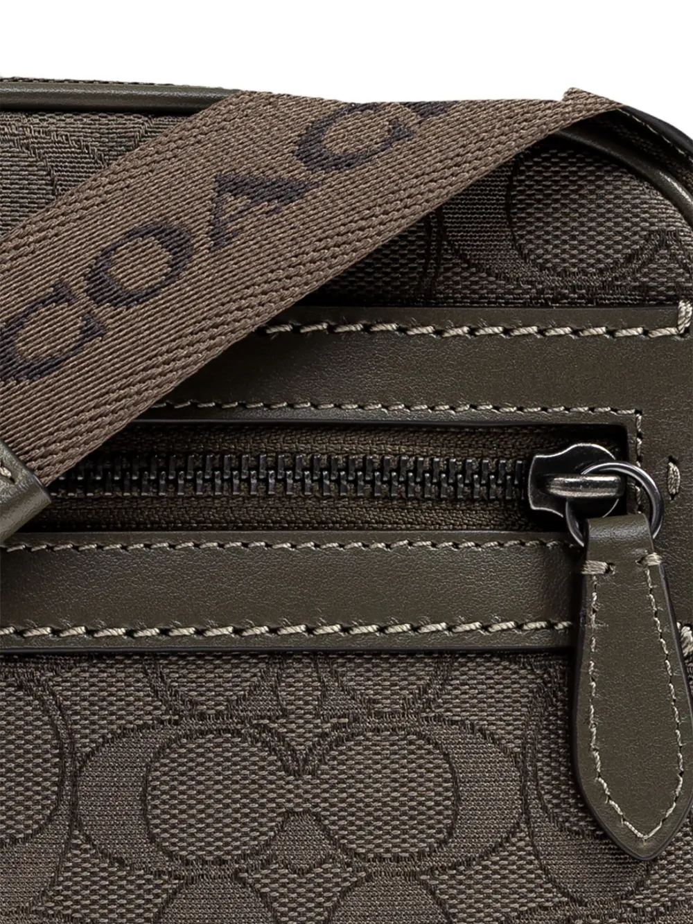 Coach Messengertas met monogram Groen