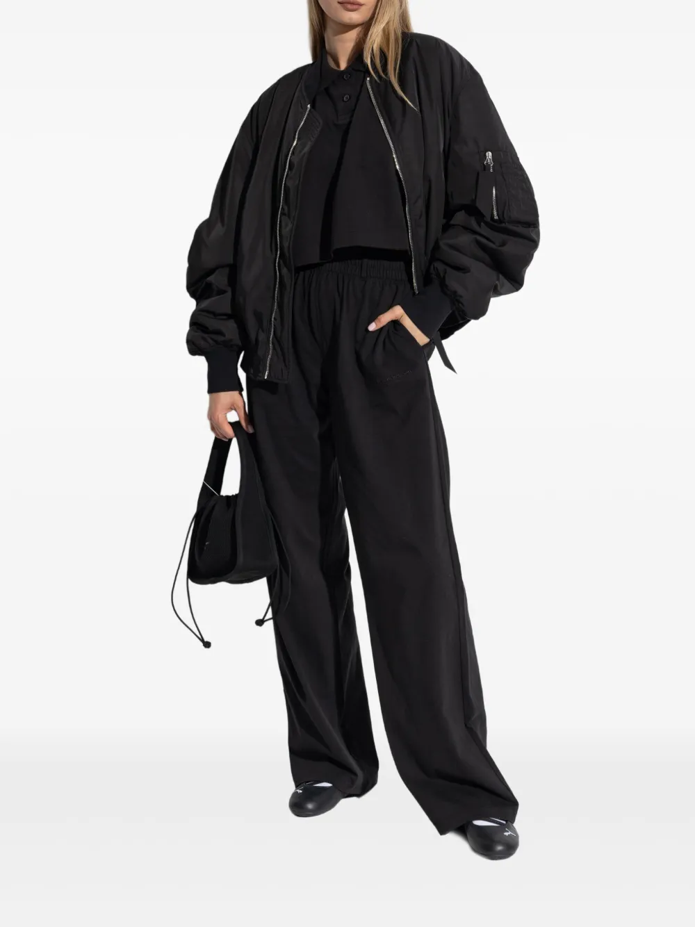 Alexander Wang elastic-waist trousers Zwart