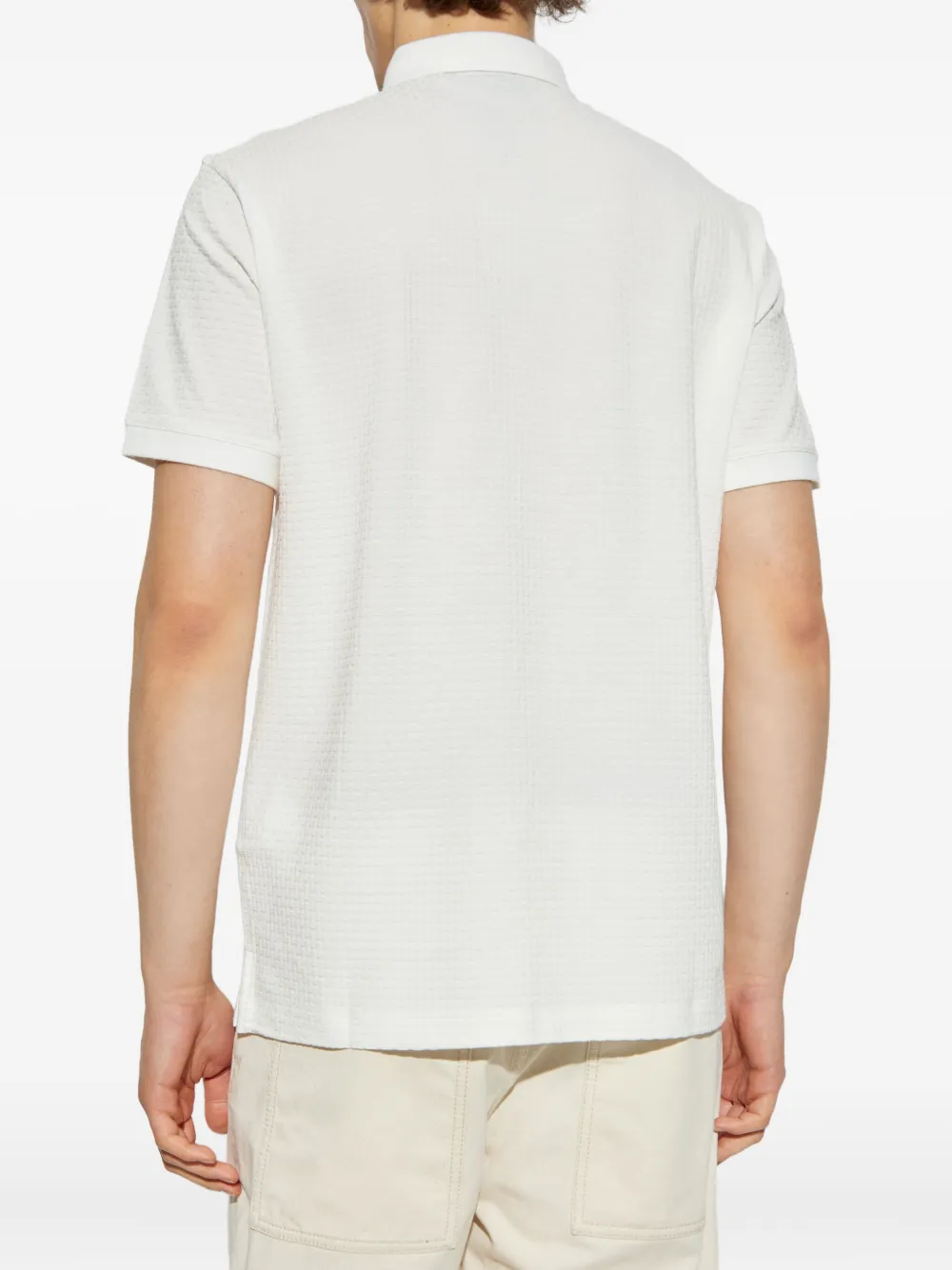 Emporio Armani Poloshirt met textuur Wit