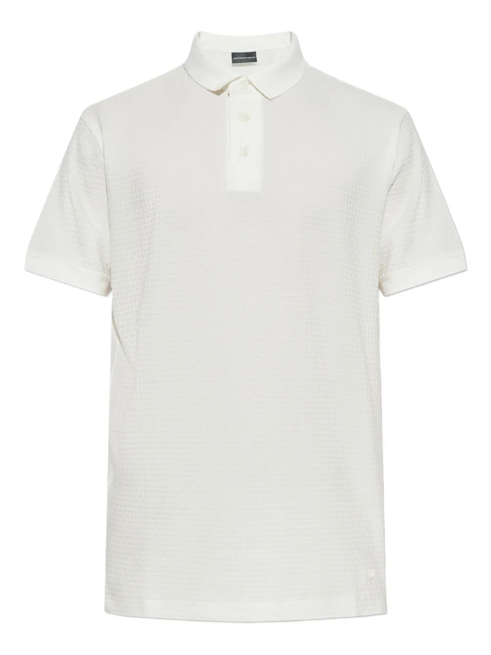 Emporio Armani Poloshirt met textuur Wit