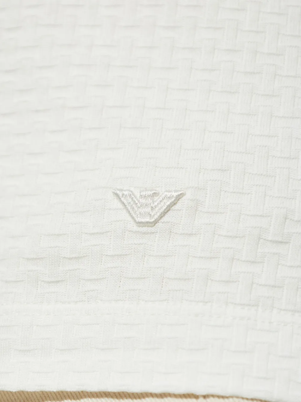 Emporio Armani Poloshirt met textuur Wit